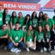 Parte dos integrantes da LAUEE (Liga Acadêmica de Urgência e Emergência em Enfermagem) em evento em Goiás