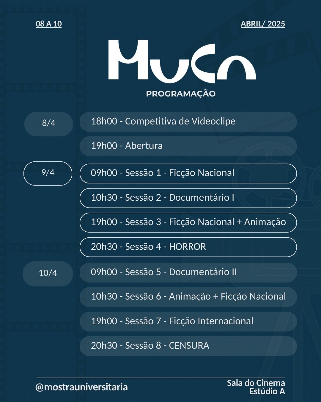 Muca Mostra Universitária de Cinema e Audiovisual da Anhembi Morumbi