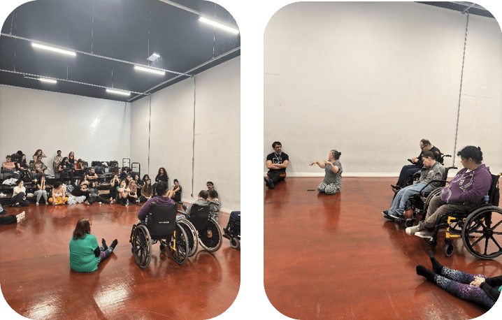 Aula especial com o Clube dos Paraplégicos nos cursos de Teatro e Dança da Anhembi Morumbi