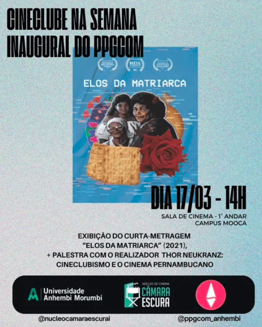 Cineclube 2026 com cineasta de Recife