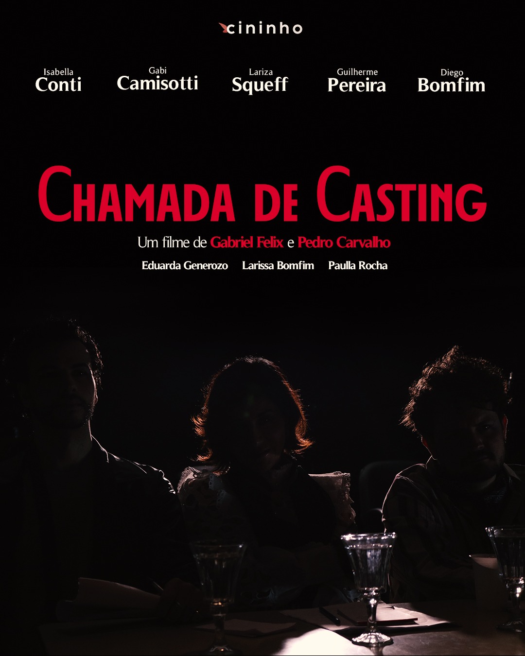 Chamada de casting, produção feita por alunos da AMO