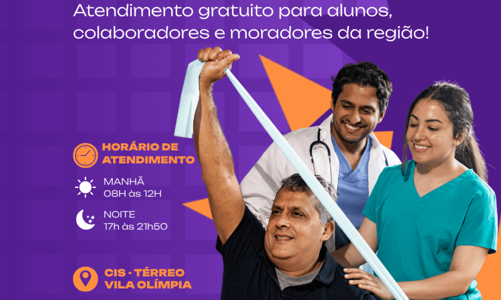Atendimento em fisioterapia no campus Vila Olímpoa