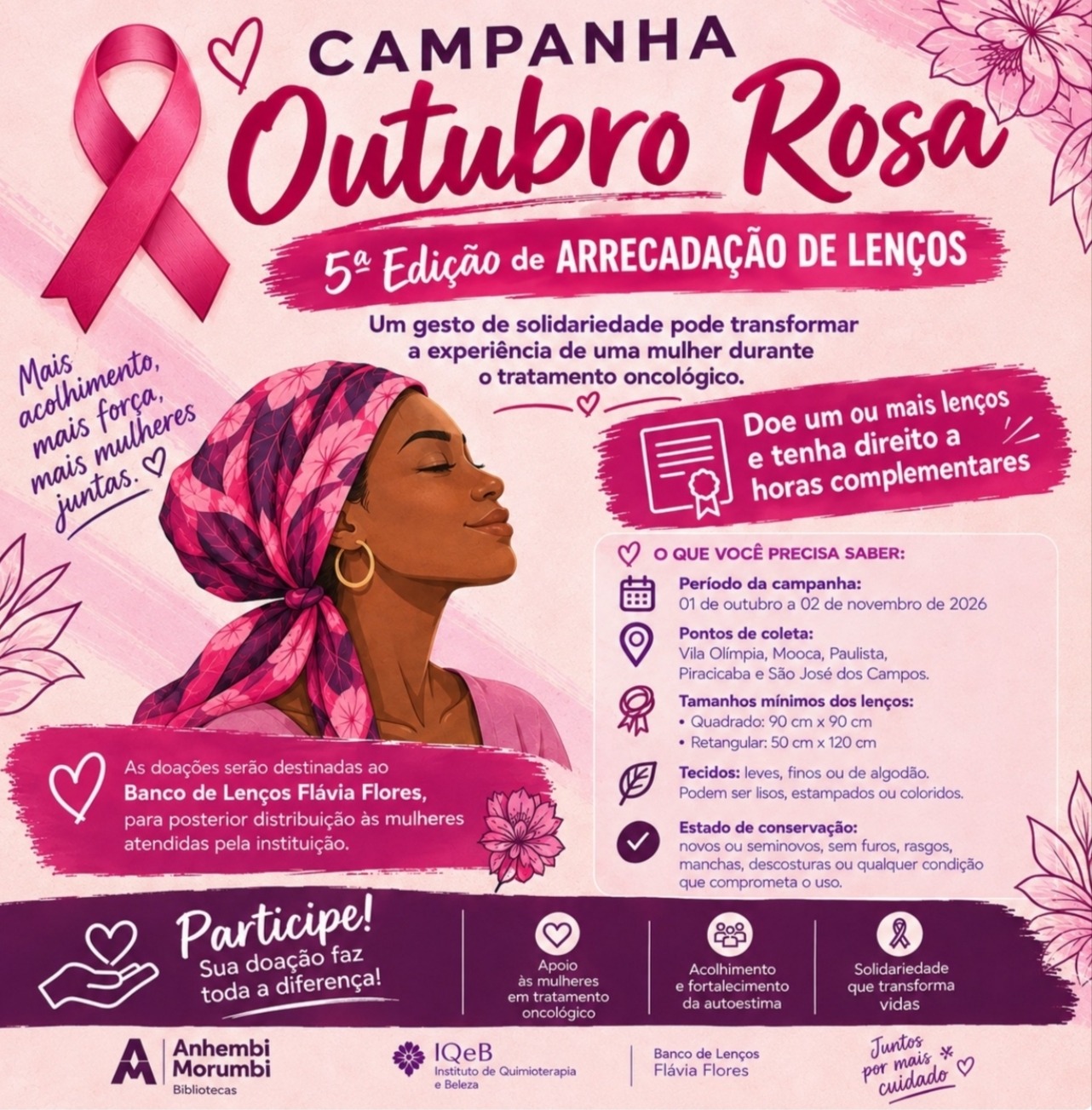 Outubro Rosa arrecada lenços